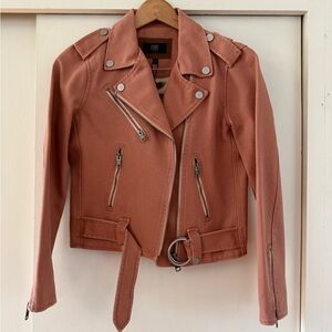 Frye Carly Jacket Biker jacket Rose Pink Size XS NWT